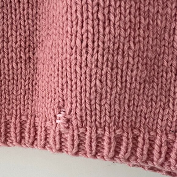 VINTAGE Carol Reed, 100% wool SHETLAND ski sweater , mauve, gray & ivory - Sz S - Picture 7 of 11